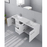 Fontaine Industries Hudson 1500mm Gloss White Wall Hung Double Vanity