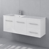 Fontaine Industries Hudson 1200mm Gloss White Wall Hung Single Vanity