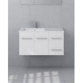 Fontaine Industries Hudson 900mm Gloss White Wall Hung Single Vanity