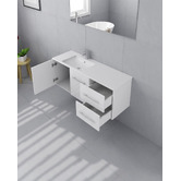 Fontaine Industries Hudson 1200mm Gloss White Wall Hung Single Vanity