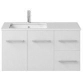 Fontaine Industries Hudson 900mm Gloss White Wall Hung Single Vanity