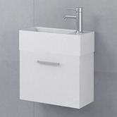 Fontaine Industries Kudos 490mm White Wall Hung Single Vanity
