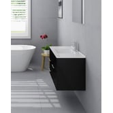 Fontaine Industries Mobella 900mm Gloss Black Wall Hung Single Vanity