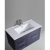 Fontaine Industries Mobella 900mm Gloss Black Wall Hung Single Vanity