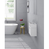 Fontaine Industries Kudos 490mm White Wall Hung Single Vanity