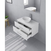 Fontaine Industries Omega 900mm Gloss White Wall Hung Single Vanity