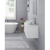 Fontaine Industries Omega 900mm Gloss White Wall Hung Single Vanity