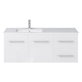 Fontaine Industries Hudson 1200mm Gloss White Wall Hung Single Vanity