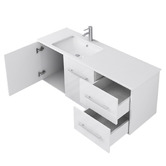Fontaine Industries Hudson 1200mm Gloss White Wall Hung Single Vanity