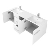 Fontaine Industries Hudson 1500mm Gloss White Wall Hung Double Vanity