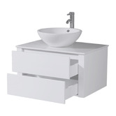Fontaine Industries Bellagio 750mm Gloss White Wall Hung Single Vanity