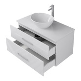Fontaine Industries Omega 900mm Gloss White Wall Hung Single Vanity