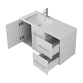 Fontaine Industries Hudson 900mm Gloss White Wall Hung Single Vanity