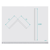 Fontaine Industries 2200mm Shower Wall Panel L Trim