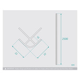 Fontaine Industries 2500mm White Shower Wall Panel External Trim