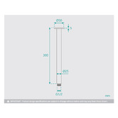 Fontaine Industries Rosa Round 250mm Ceiling Shower Arm &amp; Head