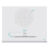 Fontaine Industries Rosa Round 250mm Ceiling Shower Arm &amp; Head