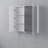 Fontaine Industries Shelini 900mm 3 Door Square Mirrored Shaving Cabinet