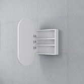 Fontaine Industries Pill Wall-Mounted Mirror Bathroom Cabinet