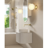 Fontaine Industries Joslin 600mm Wall Hung Single Vanity with Stone Countertop