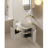 Fontaine Industries Joslin 600mm Wall Hung Single Vanity with Stone Countertop
