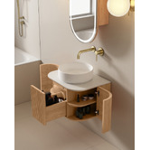 Fontaine Industries Joslin 600mm Wall Hung Single Vanity with Stone Countertop