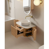 Fontaine Industries Joslin 750mm Wall Hung Single Vanity with Stone Countertop