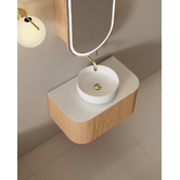 Fontaine Industries Joslin 750mm Wall Hung Single Vanity with Stone Countertop