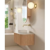 Fontaine Industries Joslin 900mm Wall Hung Single Vanity with Stone Countertop