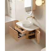 Fontaine Industries Joslin 900mm Wall Hung Single Vanity with Stone Countertop