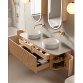 Fontaine Industries Joslin 1500mm Wall Hung Double Vanity with Stone Countertop