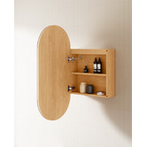 Fontaine Industries Rosella Ash 450mm Pill LED Mirrored Shaving Cabinet
