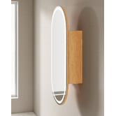 Fontaine Industries Rosella Ash 450mm Pill LED Mirrored Shaving Cabinet