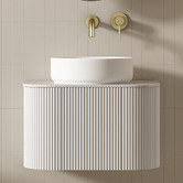 Fontaine Industries Joslin 600mm Wall Hung Single Vanity with Stone Countertop