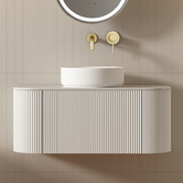 Fontaine Industries Joslin 900mm Wall Hung Single Vanity with Stone Countertop