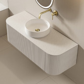 Fontaine Industries Joslin 1200mm Wall Hung Single Vanity with Stone Countertop