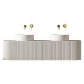 Fontaine Industries Joslin 1500mm Wall Hung Double Vanity with Stone Countertop