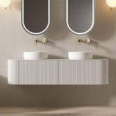 Fontaine Industries Joslin 1500mm Wall Hung Double Vanity with Stone Countertop