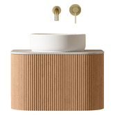 Fontaine Industries Joslin 600mm Wall Hung Single Vanity with Stone Countertop