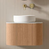 Fontaine Industries Joslin 600mm Wall Hung Single Vanity with Stone Countertop