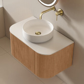 Fontaine Industries Joslin 750mm Wall Hung Single Vanity with Stone Countertop
