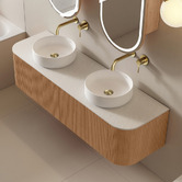 Fontaine Industries Joslin 1500mm Wall Hung Double Vanity with Stone Countertop