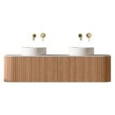 Fontaine Industries Joslin 1500mm Wall Hung Double Vanity with Stone Countertop