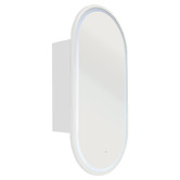 Fontaine Industries Rosella Matte White 450mm Pill LED Mirrored Shaving Cabinet