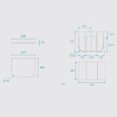 Fontaine Industries Joslin 600mm Wall Hung Single Vanity with Stone Countertop