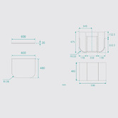 Fontaine Industries Joslin 600mm Wall Hung Single Vanity with Stone Countertop