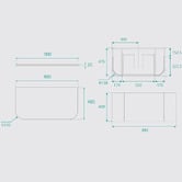 Fontaine Industries Joslin 900mm Wall Hung Single Vanity with Stone Countertop