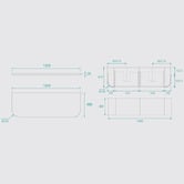 Fontaine Industries Joslin 1500mm Wall Hung Double Vanity with Stone Countertop