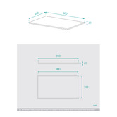 Fontaine Industries Chadwick 900mm Wall Hung Single Vanity