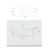Fontaine Industries Chadwick 1200mm Wall Hung Single Vanity